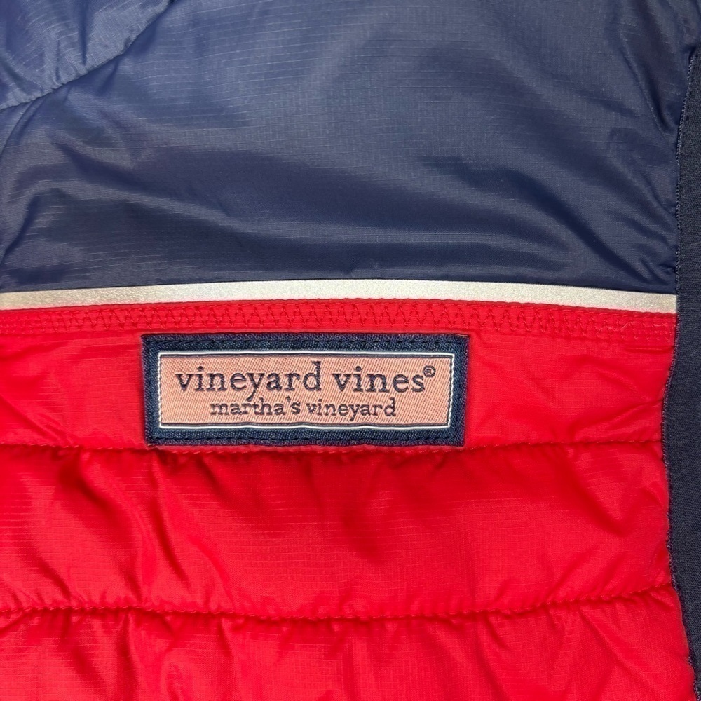 Vineyard Vines Vest Boys Large Performance Zip Up Outerwear Preppy Classic Red